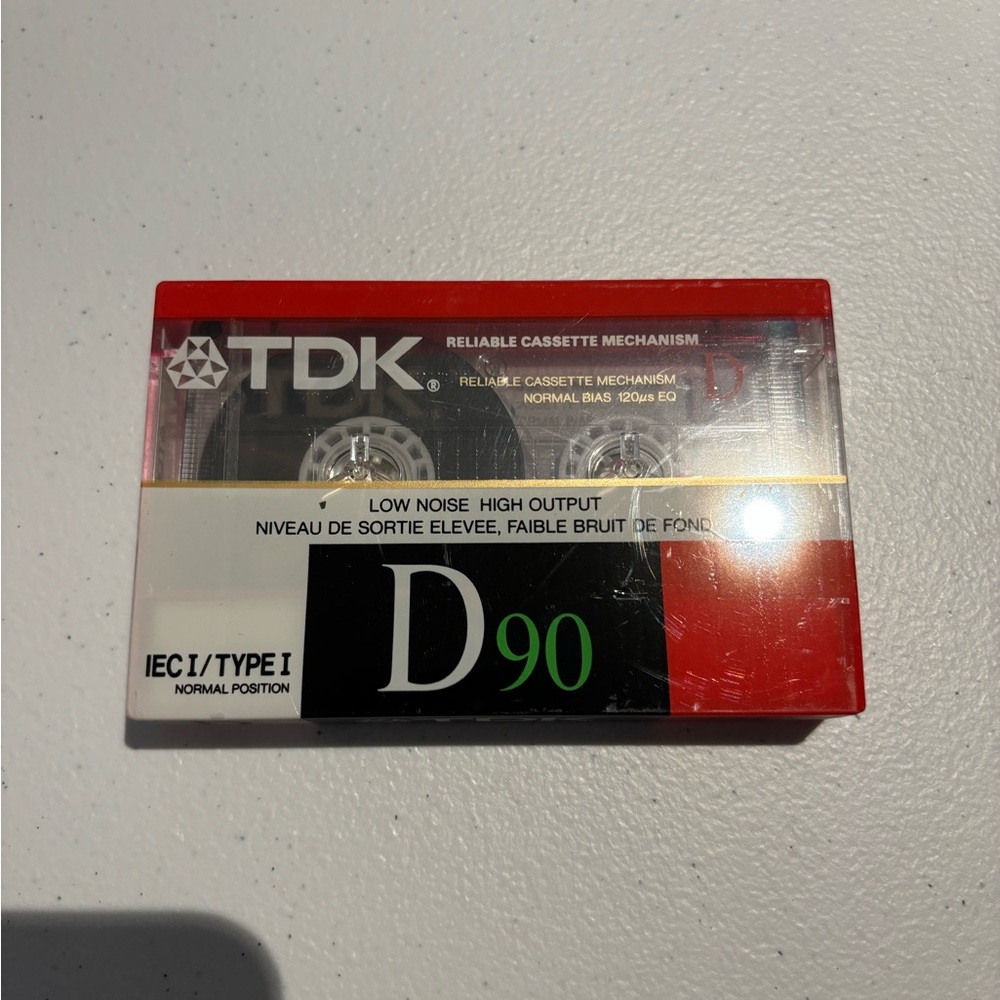 TDK D90 Red Cassette Tape